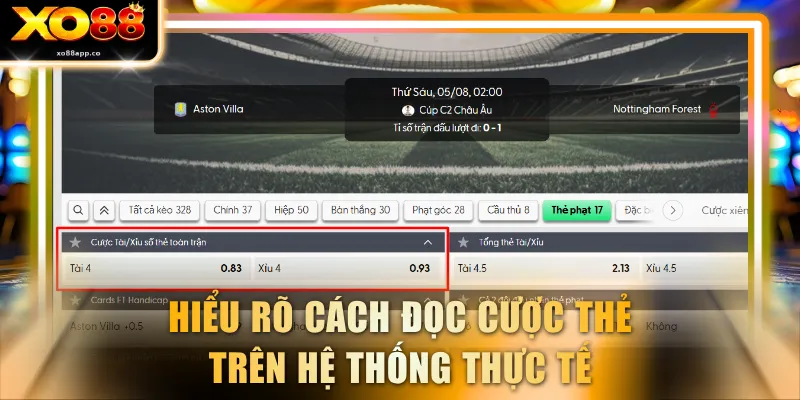 Hiểu rõ cách đọc cược thẻ trên hệ thống thực tế