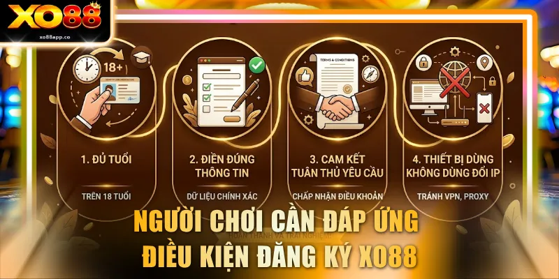 Người chơi cần đáp ứng điều kiện đăng ký XO88